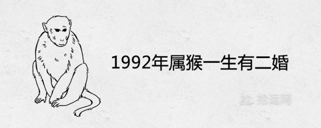 1992年属猴一生有二婚是真的吗 一辈子婚姻运势如何