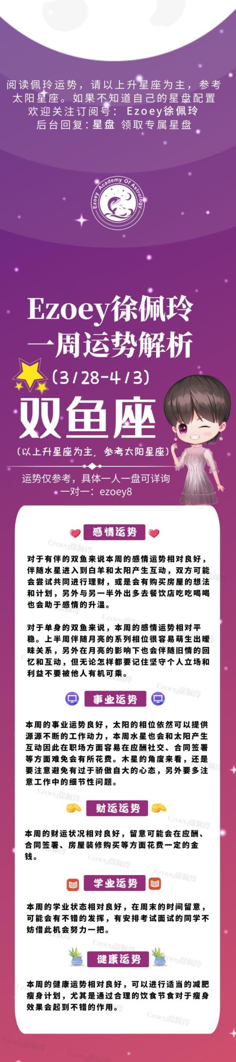 十二星座一周播报(3/28-4/3)——Ezoey徐佩玲星座周报