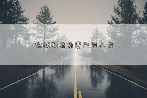 在线取名免费生辰八字